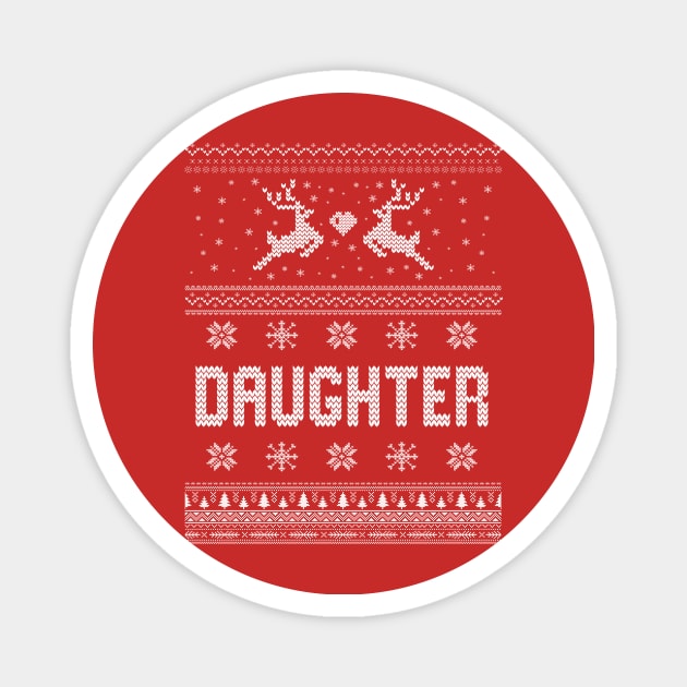 Daughter - Ugly Christmas Sweaters Magnet by Wintrly
